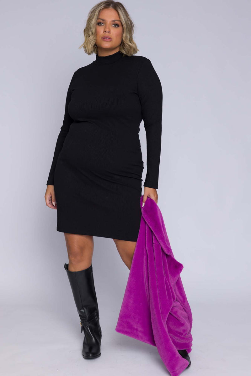 Vestido Midi Rachel Canelado Preto